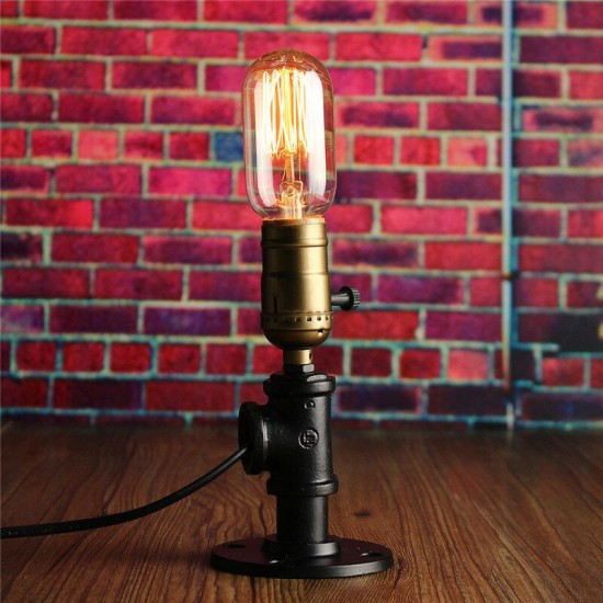 E27 Retro Industrial Vintage Edison Bedside Desk Light Socket Table Reading Lamp Holder With Adapter