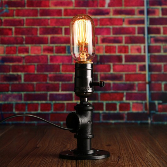 E27 Retro Industrial Vintage Edison Bedside Desk Light Socket Table Reading Lamp Holder With Adapter