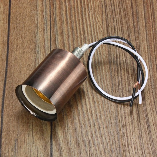 E27 Retro Vintage Edison Ceramic Screw Round Shape Bulb Adapter Hang Lamp Holder Light Socket Fitting