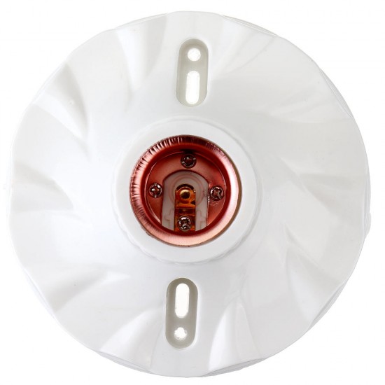 E27 Round Plastic Base Screw Light Socket Lamp Holder Bulb Adapter Flame Retardant Durable Material AC250V E27 Round Plastic Base Screw Light Socket Lamp Holder Bulb Adapter Flame Retardant Durable Material AC250V