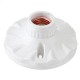 E27 Round Plastic Base Screw Light Socket Lamp Holder Bulb Adapter Flame Retardant Durable Material AC250V