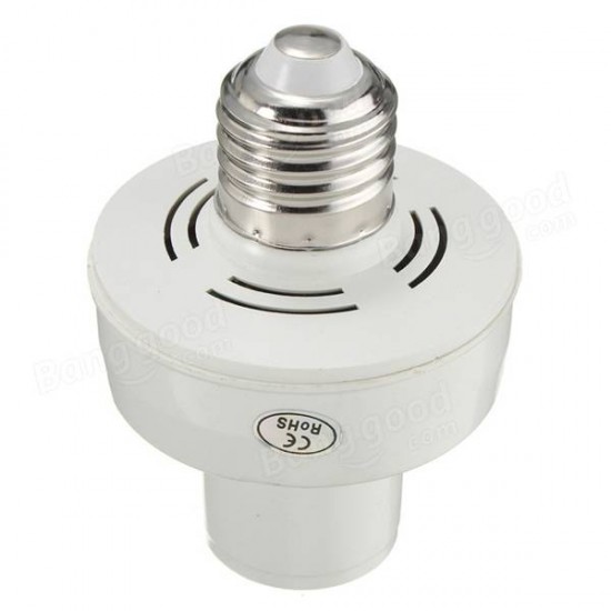 E27 Sound Control Light Sensor LED Lamp Switch Bulb Adapter Holder AC220V