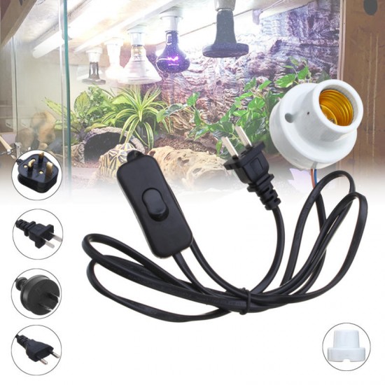 E27 Straight Mouth Reptile Ceramic Heat Lampholder Bulb Adapter with Switch AC110-240V E27 Straight Mouth Reptile Ceramic Heat Lampholder Bulb Adapter with Switch AC110-240V