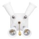 E27 To Four E27 Bulb Adapter Light Socket Lampholder with ON OFF Chain Switch AC100-250V E27 To Four E27 Bulb Adapter Light Socket Lampholder with ON OFF Chain Switch AC100-250V