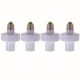 E27 Wireless Remote Control Lamp Holders Set White