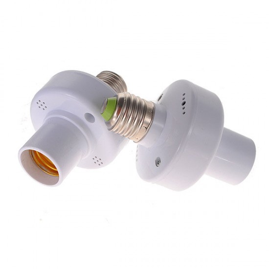 E27 Wireless Remote Control Lamp Holders Set White