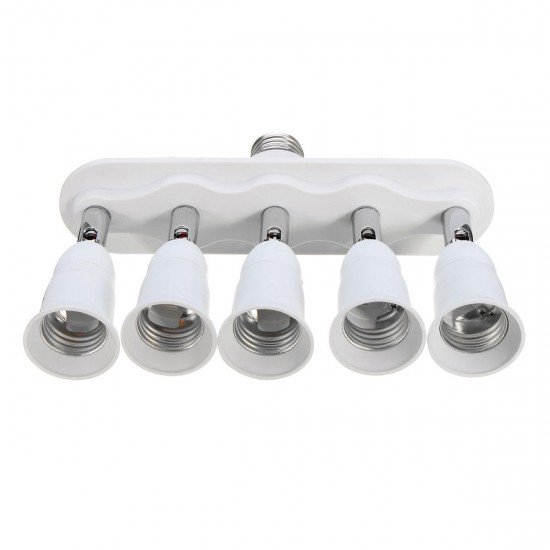 E27 to 5 E27 360° Adjustable Lampholder Bulb Socket Adapter Splitter AC110-230V E27 to 5 E27 360° Adjustable Lampholder Bulb Socket Adapter Splitter AC110-230V