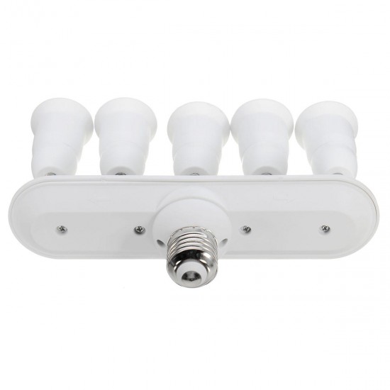 E27 to 5 E27 360° Adjustable Lampholder Bulb Socket Adapter Splitter AC110-230V