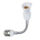 E27 to Two E14 18cm Flexible Extension LED Bulb Lamp Holder Converters Adapter Socket AC100-230V