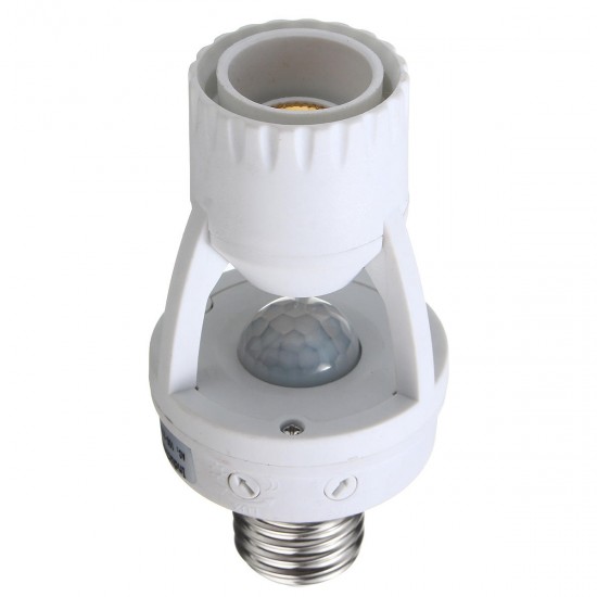 E27/B22 to E14/E27 PIR Motion Sensor Socket Light Bulb Adapter Lamp Holder AC110-240V