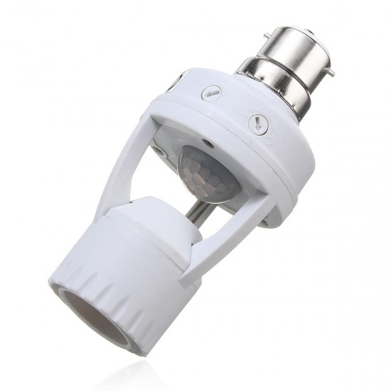 E27/B22 to E14/E27 PIR Motion Sensor Socket Light Bulb Adapter Lamp Holder AC110-240V E27/B22 to E14/E27 PIR Motion Sensor Socket Light Bulb Adapter Lamp Holder AC110-240V