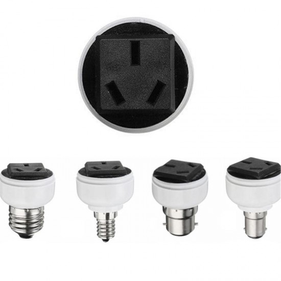 E27/E14/B22/BA15D Bulb Adapter Lamp Holder Convert to AU Power Female Socket