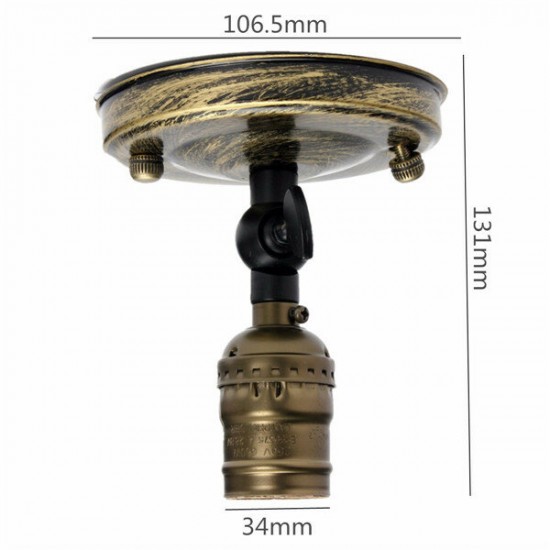 E27/E26 Edison Vintage Light Bulb Socket Silver/Golden/Green Patina/Black Holder 110-240V