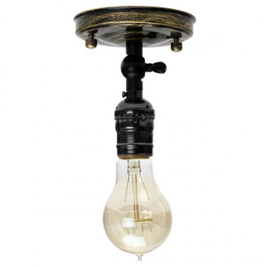 E27/E26 Edison Vintage Light Bulb Socket Silver/Golden/Green Patina/Black Holder 110-240V