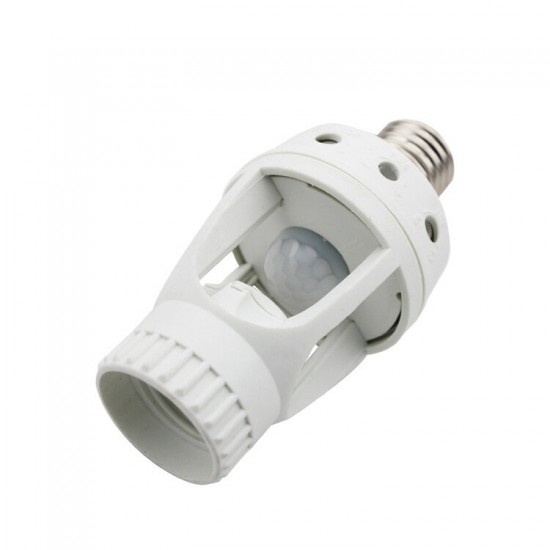 Infrared PIR Motion Sensor 360 Degree Timer E27 LED Bulb Adapter Lamp Holder Converter AC110V/220V