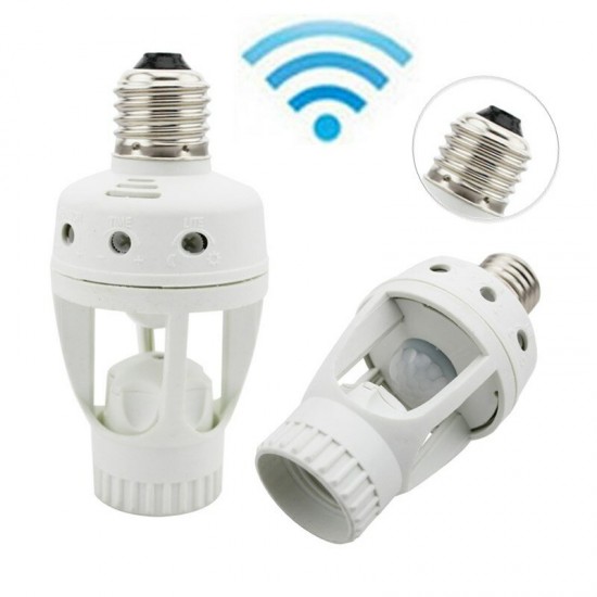 Infrared PIR Motion Sensor 360 Degree Timer E27 LED Bulb Adapter Lamp Holder Converter AC110V/220V Infrared PIR Motion Sensor 360 Degree Timer E27 LED Bulb Adapter Lamp Holder Converter AC110V/220V
