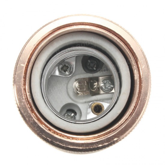 E27 E26 Edison Retro Light Socket Keyless Vintage Industrial Lamps Pendants Golden Holder E27 E26 Edison Retro Light Socket Keyless Vintage Industrial Lamps Pendants Golden Holder