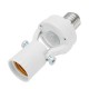 AC100-240V 60W E27 to E27 Rotatable Infrared PIR Motion Sensor Bulb Socket Lampholder