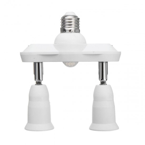 Infrared Motion Sensor Adjustable 2 In 1 E27 Bulb Adapter Socket Converter Splitter Infrared Motion Sensor Adjustable 2 In 1 E27 Bulb Adapter Socket Converter Splitter