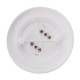 White Engineering Line Zero Plastic Round Hanging Box Ceiling Lamp Holder Light Bulb Adapter