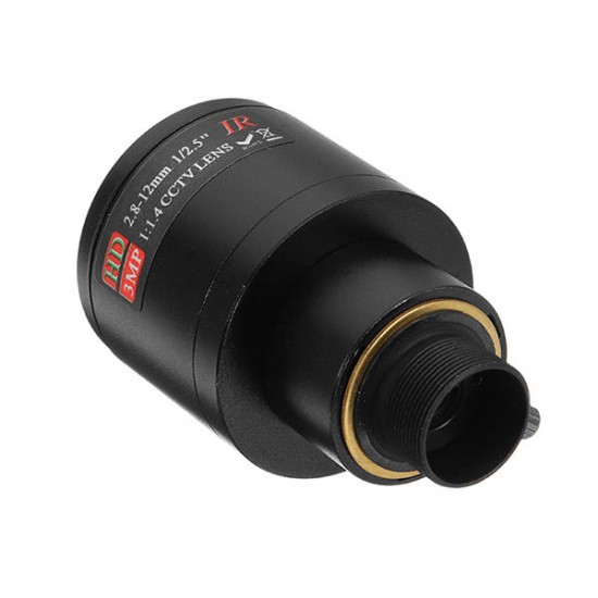 3MP M12 HD 2.8-12mm 1/2.5 IR 1:1.4 CCTV Camera Lens Manual Zoom for Security Camera 3MP M12 HD 2.8-12mm 1/2.5 IR 1:1.4 CCTV Camera Lens Manual Zoom for Security Camera