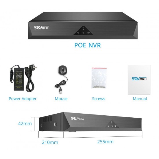 P-4 H.265 4CH 5MP POE NVR Security Surveillance CCTV NVR ONVIF P2P System Network Video Recorder For POE IP Camera