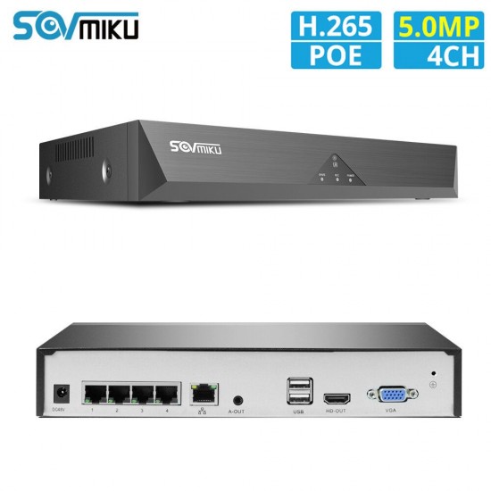 P-4 H.265 4CH 5MP POE NVR Security Surveillance CCTV NVR ONVIF P2P System Network Video Recorder For POE IP Camera P-4 H.265 4CH 5MP POE NVR Security Surveillance CCTV NVR ONVIF P2P System Network Video Recorder For POE IP Camera