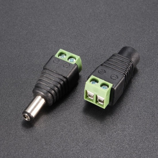 1 pairs DC Connector Male Female 5.5mm For LED Strip Light CCTV Camera