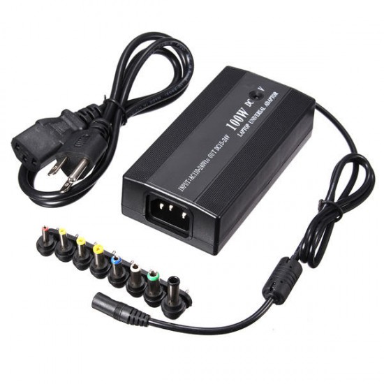 100W Universal AC DC Power Charger Adapter With USB Port & DC Car Plug