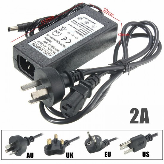 5.5mm x 2.5mmAC 100-240V to DC 24V 2A Switching Power Supply Adapter Transformer