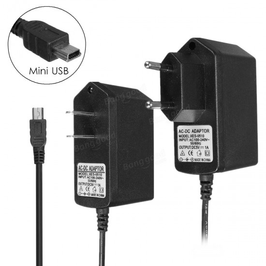 5V 1A Mini USB Wall Charger AC Power Supply Adapter EU/US Plug for GPS MP3 Radio Speaker Camera etc