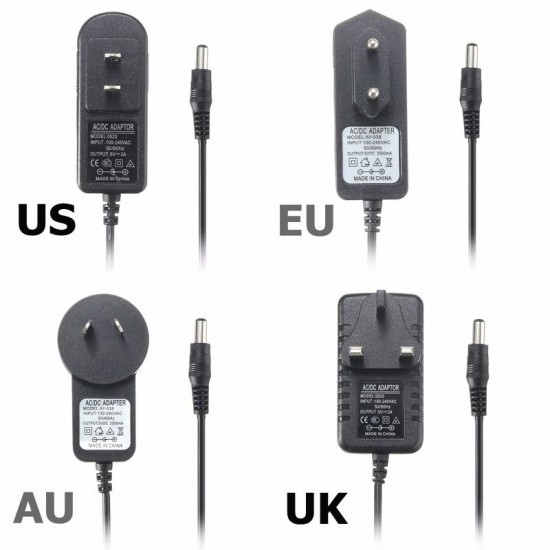 5V 2A US/EU/UK/AU Power Supply Adapter Plug For Indoor Security Camera