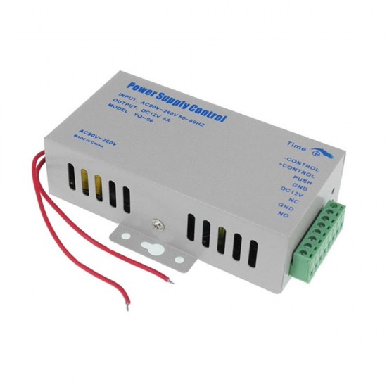 AC 110-220V Input DC 12V 5A Output Access Control Power Supply for Door RFID Fingerprint Access Control Machine Device
