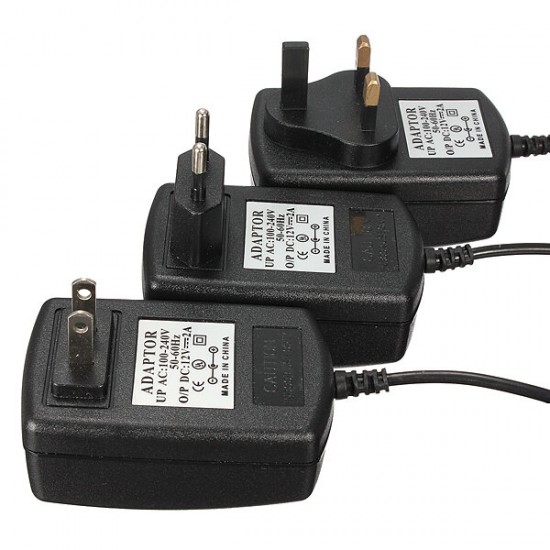 AC DC 12V 2A Power Supply Adapter Charger For CCTV Security Camera AC DC 12V 2A Power Supply Adapter Charger For CCTV Security Camera