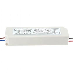 IP67 80W AC100-264V To DC12V Switching Power Supply Driver Adapter