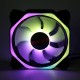 12CM 3 Pin 1 Fan 12 Modes Adjustable Colorful RGB LED Silent Computer Case Cooling Fan