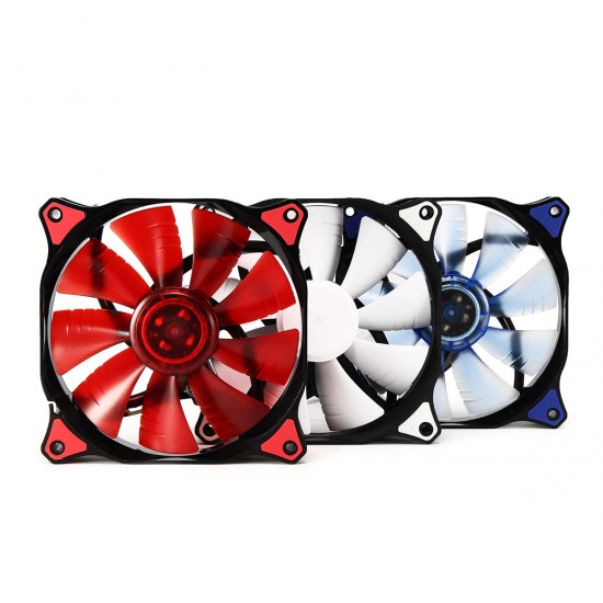 12cm 3 Pin 4 Pin LED Light Computer Cooling Fan Cooler Heatsink for Computer Case Mining