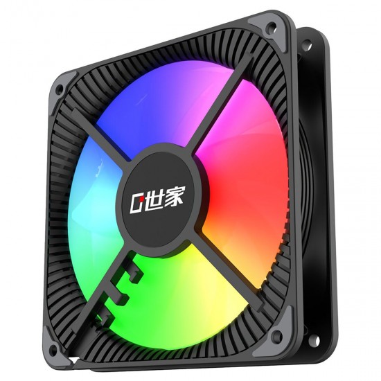 1/3/5 Pcs/set 12cm RGB Cooling Fan Smart 4Pin PWM Hydraulic Bearing Colorful Chassis Cooler Desktop Computer Case CPU Silent Radiator