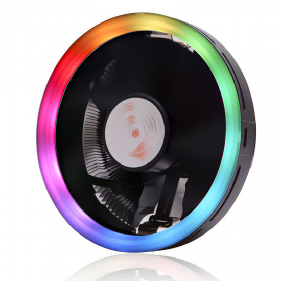 1PCS 120mm RGB Backlit CPU Cooling Fan Desktop Computer Mute Cooler Heatsink with Thermal Silicon Grease for Intel AMD