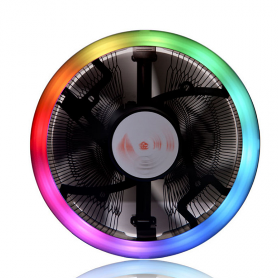 1PCS 120mm RGB Backlit CPU Cooling Fan Desktop Computer Mute Cooler Heatsink with Thermal Silicon Grease for Intel AMD