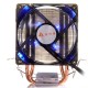 1PCS 90mm Blue LED PWM CPU Cooler CPU Cooling Fan U-shaped Double Heat Pipe Heat Sink with Thermal Silicon Grease for Intel AMD