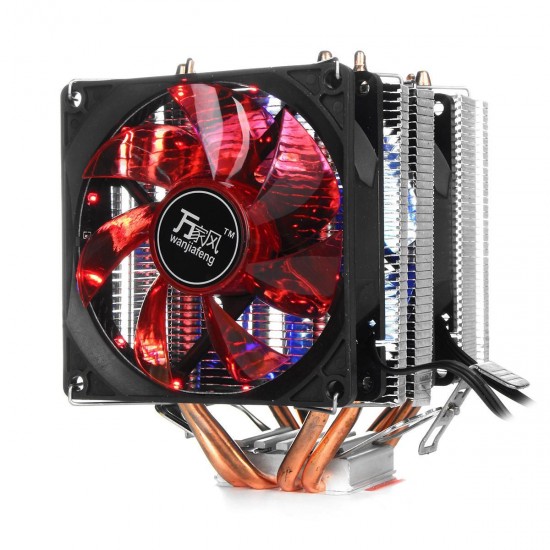 3 Pin 90mm LED Light CPU Cooling Fan Cooler Radiator for Intel LGA2011 LGA1155 AMD3+ AMD2