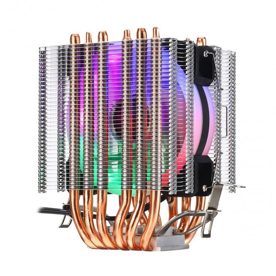 3 Pin CPU Cooler Cooling Fan Heatsink for Intel 775/1150/1151/1155/1156/1366 and AMD All Platforms 5 Colors Lighting