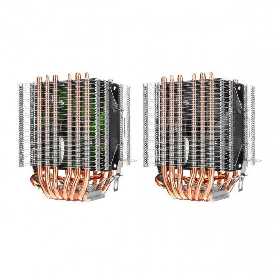 3 Pin CPU Cooler Fan Heatsink 6 Copper Heatpipe Cooling Fan for Intel 775/1150/1151/1155/1156/1366 and AMD All Platforms