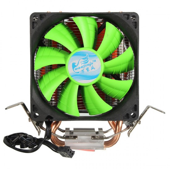 3 Pin Dual Fan CPU Cooler Heat Sink For Intel LGA775/1150/1155 AMD AM2/AM2+/AM3