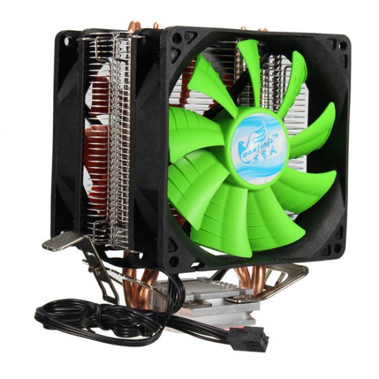 3 Pin Dual Fan CPU Cooler Heat Sink For Intel LGA775/1150/1155 AMD AM2/AM2+/AM3 3 Pin Dual Fan CPU Cooler Heat Sink For Intel LGA775/1150/1155 AMD AM2/AM2+/AM3