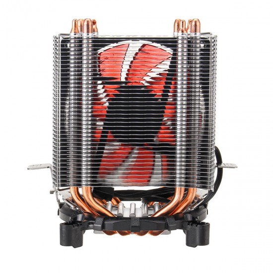 3 Pin Four Copper Pipes Red Backlit CPU Cooling Fan for Intel 1155 1156 AMD 3 Pin Four Copper Pipes Red Backlit CPU Cooling Fan for Intel 1155 1156 AMD