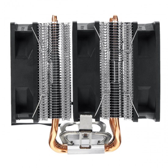 3 Pin Triple Fans Four Copper Heat Pipes Colorful LED Light CPU Cooling Fan Cooler Heatsink for Intel AMD 3 Pin Triple Fans Four Copper Heat Pipes Colorful LED Light CPU Cooling Fan Cooler Heatsink for Intel AMD