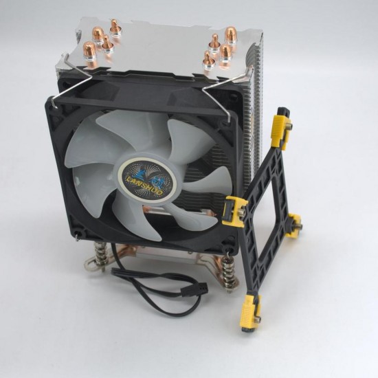 3Pin 1 Fans 4 Heatpipes Colorful Backlit CPU Cooling Fan Cooler Heatsink for Intel LGA 775/1150/1151/1155/1156/1366