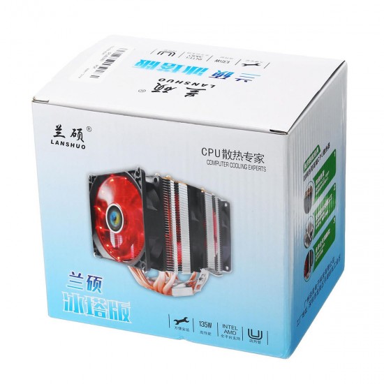 3Pin 3 Fans 6 Heatpipes Colorful Backlit CPU Cooling Fan Cooler Heatsink for Intel AMD 3Pin 3 Fans 6 Heatpipes Colorful Backlit CPU Cooling Fan Cooler Heatsink for Intel AMD